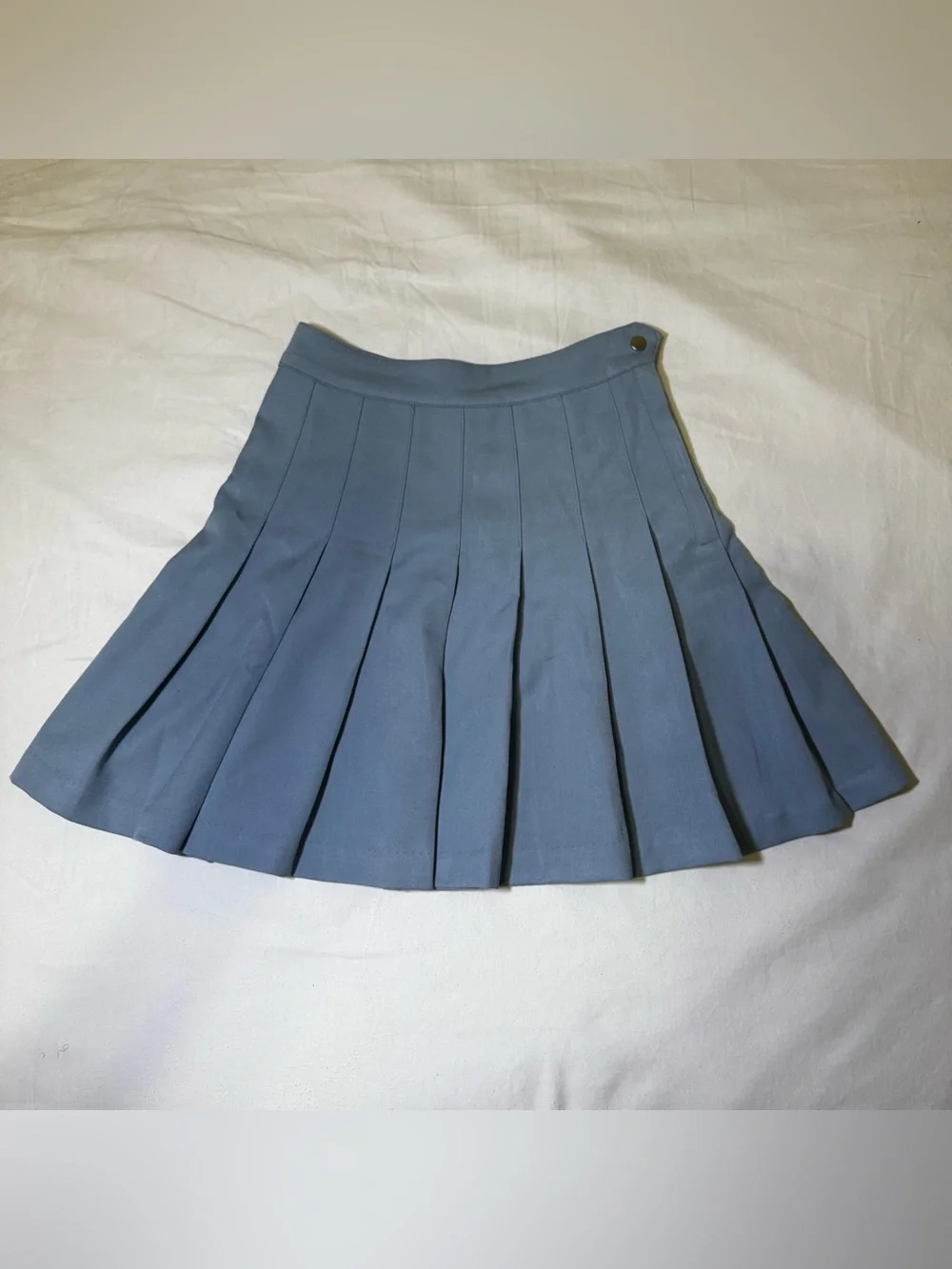 H&M Pleated Mini Skirt - Slate Blue